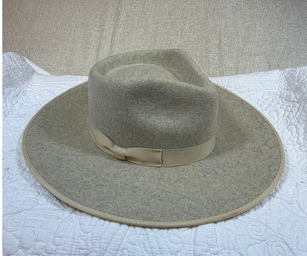 Lack of Color Women's Medium Ivory Rancher Wide Brim 100% Australian Wool Fedora